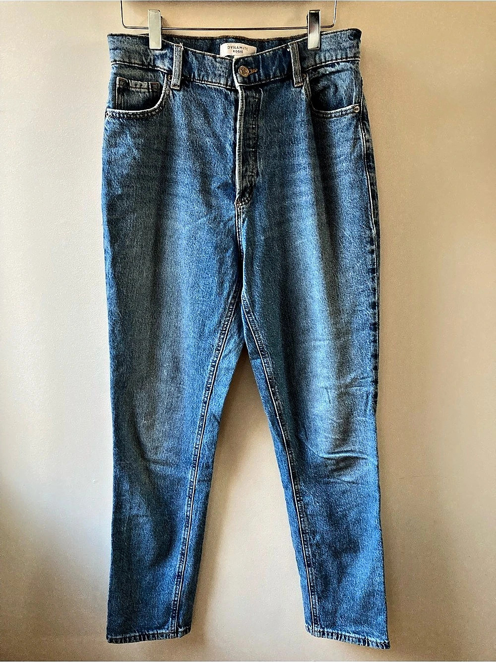 Dynamite Rosie Ultra High Waist Slim Jeans Blue Waist 29 Mom Jean Regular Length